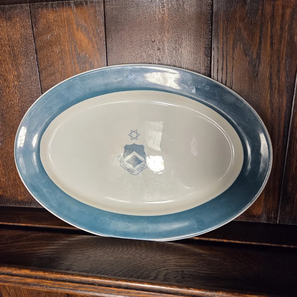 Elegant Blue and White Ceramic Platter